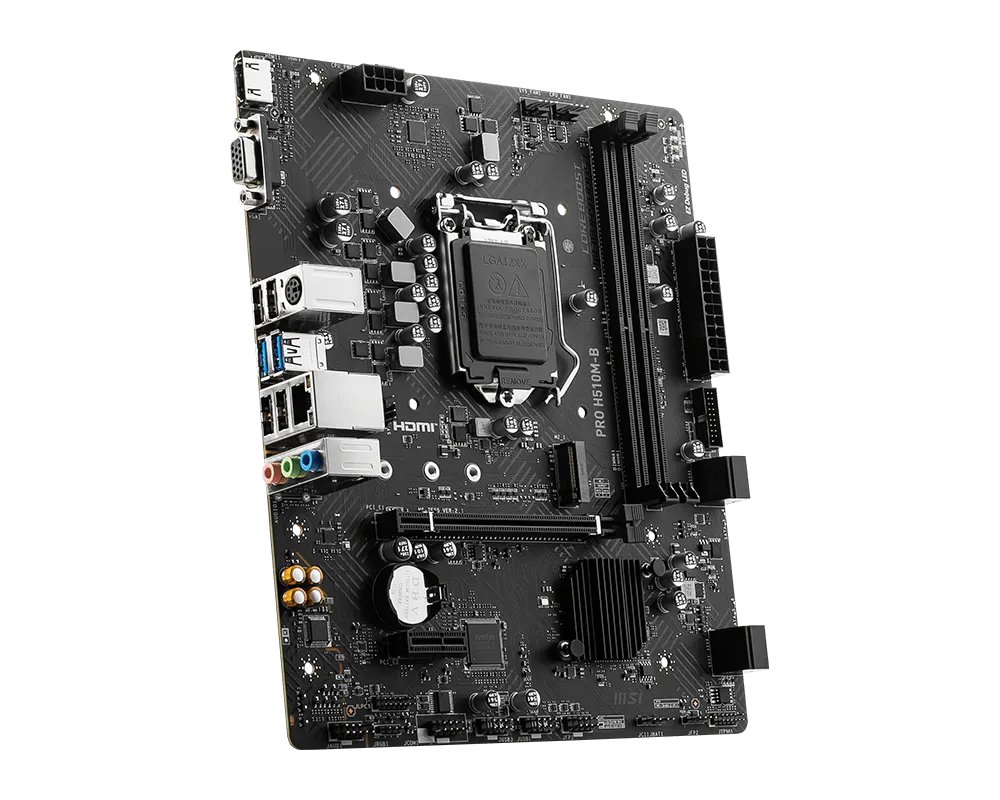 MSI PRO H510M-B 2DDR4 M.2 MOTHERBOARD (DB15, HDMI)
