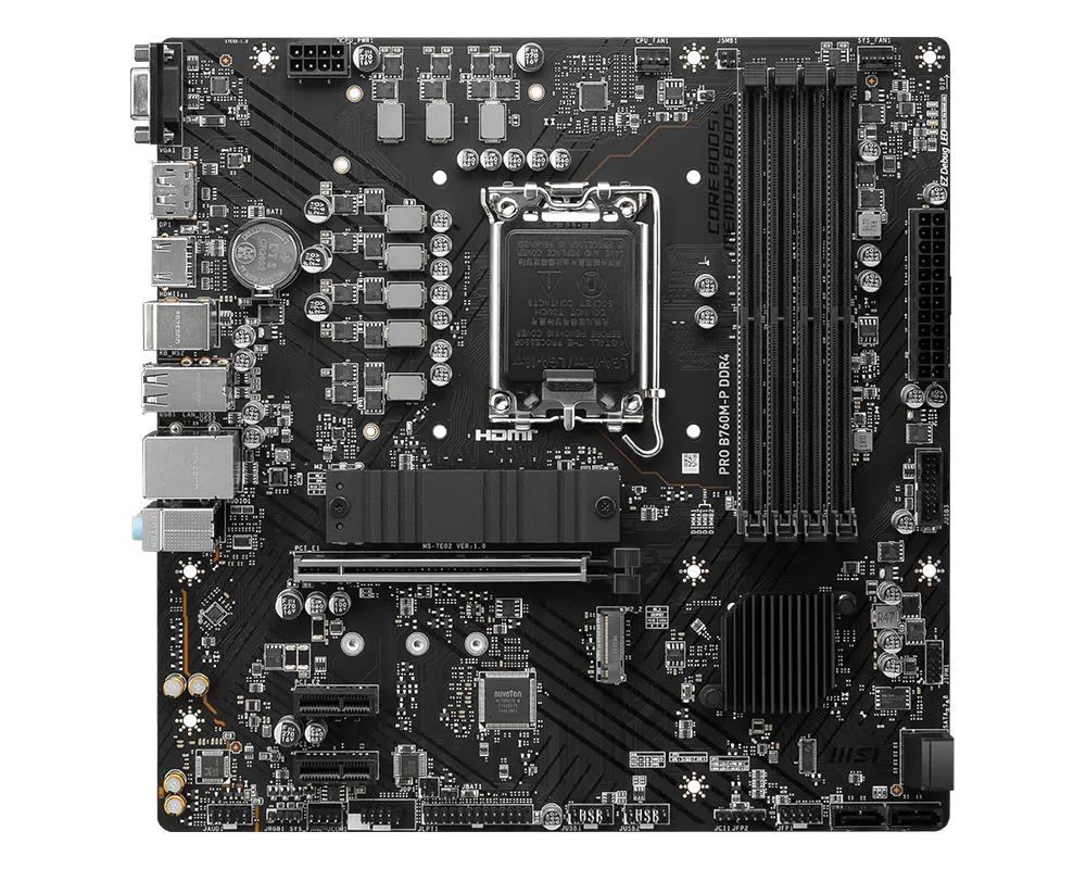 MSI PRO B760M-P 4DDR4 2XM.2 MOTHERBOARD (DB15, HDMI, DP)