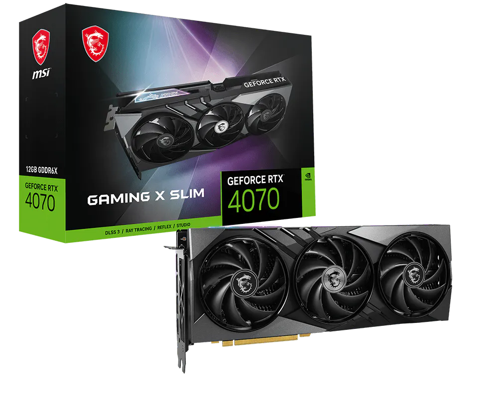 MSI RTX 4070 12G 192BIT GDDR6X GAMING X SLIM (HDMI, 3XDP)
