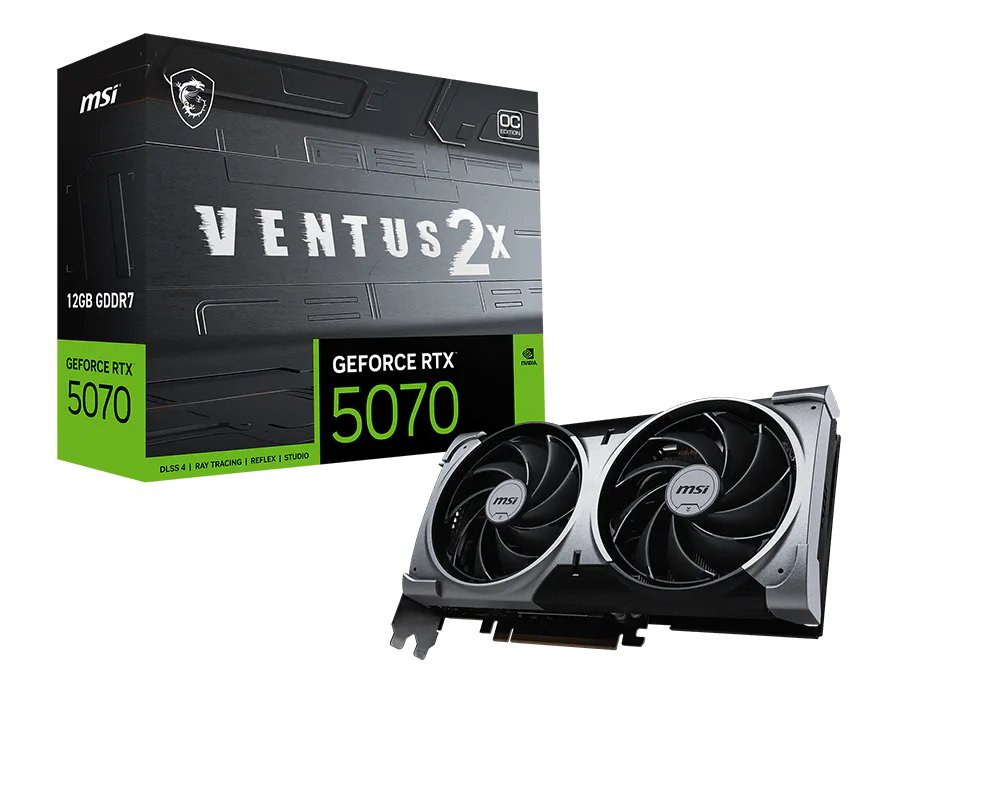 MSI RTX 5070 12GB 192BIT GDDR7 VENTUS 2X OC (HDMI, 3XDP)