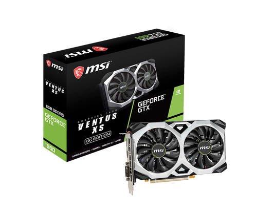 MSI NVIDIA GEFORCE GTX 1660 SUPER 6144MB 192BIT GDDR6 VENTUS XS OC DUAL FAN (HDMI, 3XDP)