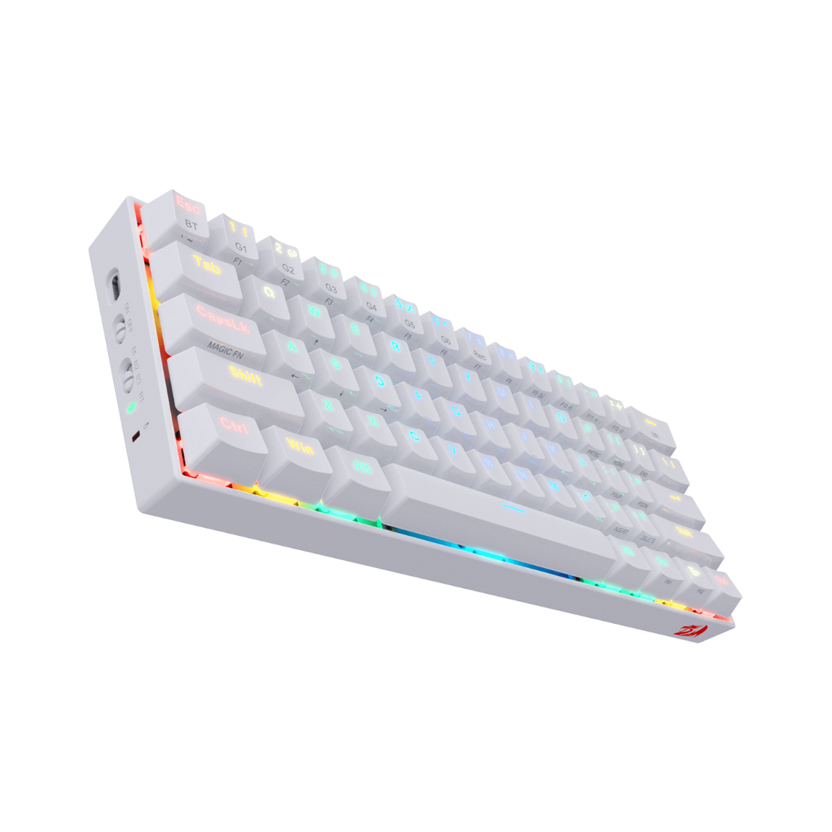 REDRAGON DRACONIC WIRED/BLUETOOTH RGB MECHANICAL KEYBAORD (WHITE)