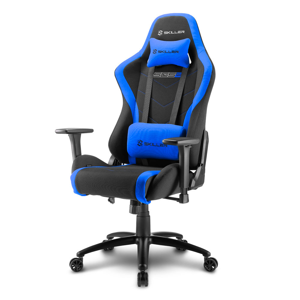 SHARKOON SKILLER SGS2 GAMING CHAIR W/ HEADREST & LUMBAR CUSHION (BLUE)