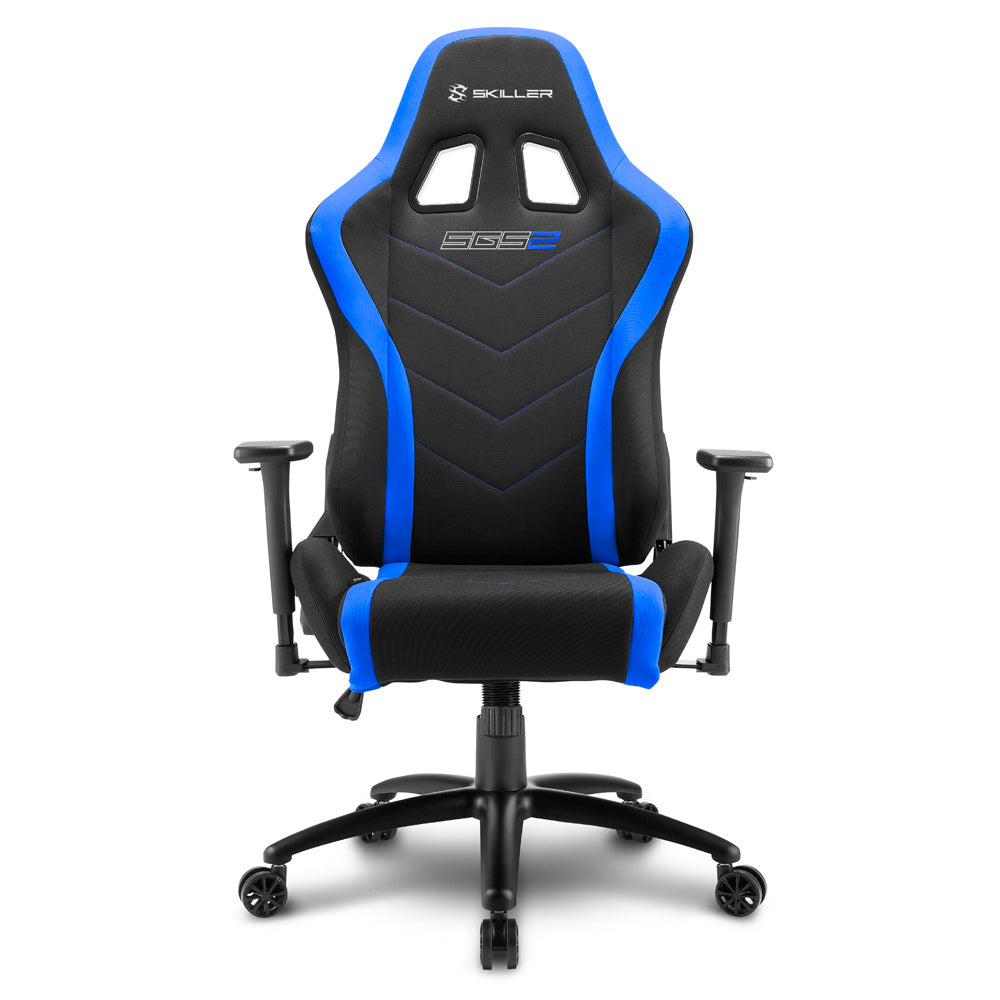SHARKOON SKILLER SGS2 GAMING CHAIR W/ HEADREST & LUMBAR CUSHION (BLUE)