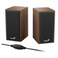 GENIUS SP-HF180 USB POWERED WOODEN STEREO SPEAKER W/ 3.5MM JACK (BLACK)
