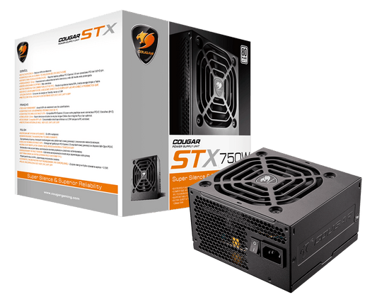 COUGAR STX750 750W, 120MM FAN, ACTIVE PFC, 80-PLUS