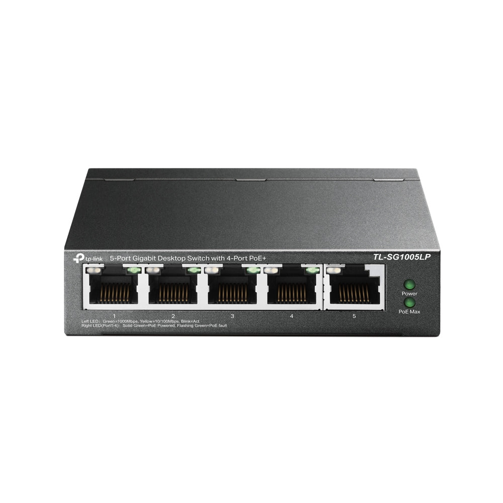 TPLINK SG1005LP 5PORT GIGABIT DESKTOP SWITCH W/ 4PORT POE+