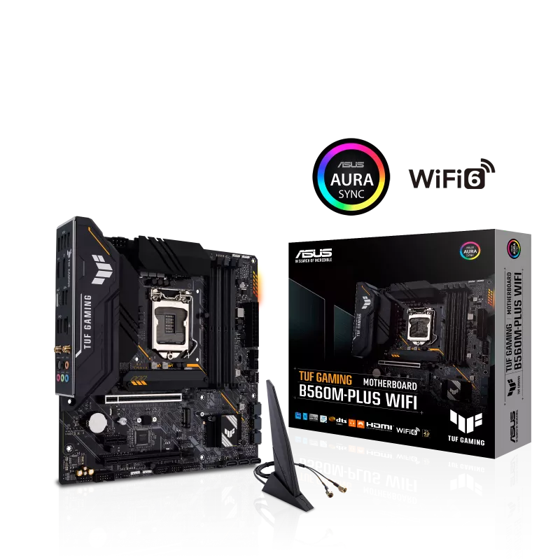ASUS TUF GAMING B560M-PLUS WIFI 4DDR4 2XM.2 MOTHERBOARD (HDMI, DP) WIFI+BT