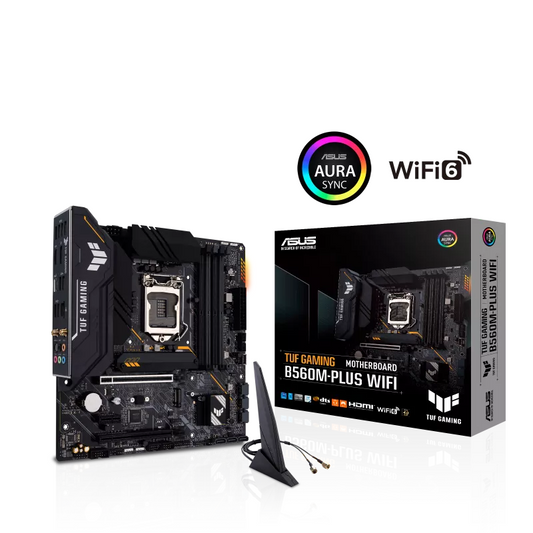 ASUS TUF GAMING B560M-PLUS WIFI 4DDR4 2XM.2 MOTHERBOARD (HDMI, DP) WIFI+BT