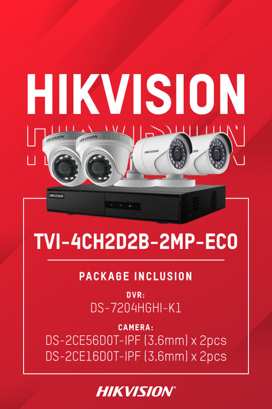HIKVISION TVI-4CH2D2B-2MP/ECO (DS-7204HGHI-K1, DS-2CE56D0T-IPF x 2, DS-2CE16D0T-IPF x 2)