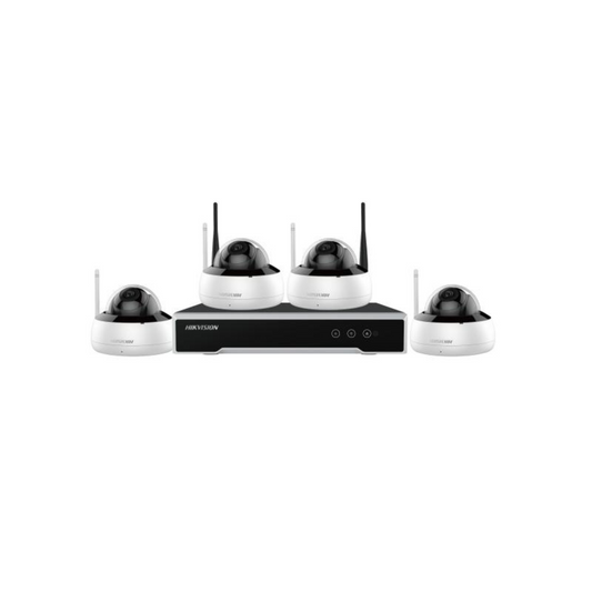 HIKVISION NK44W1H-1T 4CH NVR W/ 1TB WDPURX, 4 X DOME 4MP WIFI CAMERA
