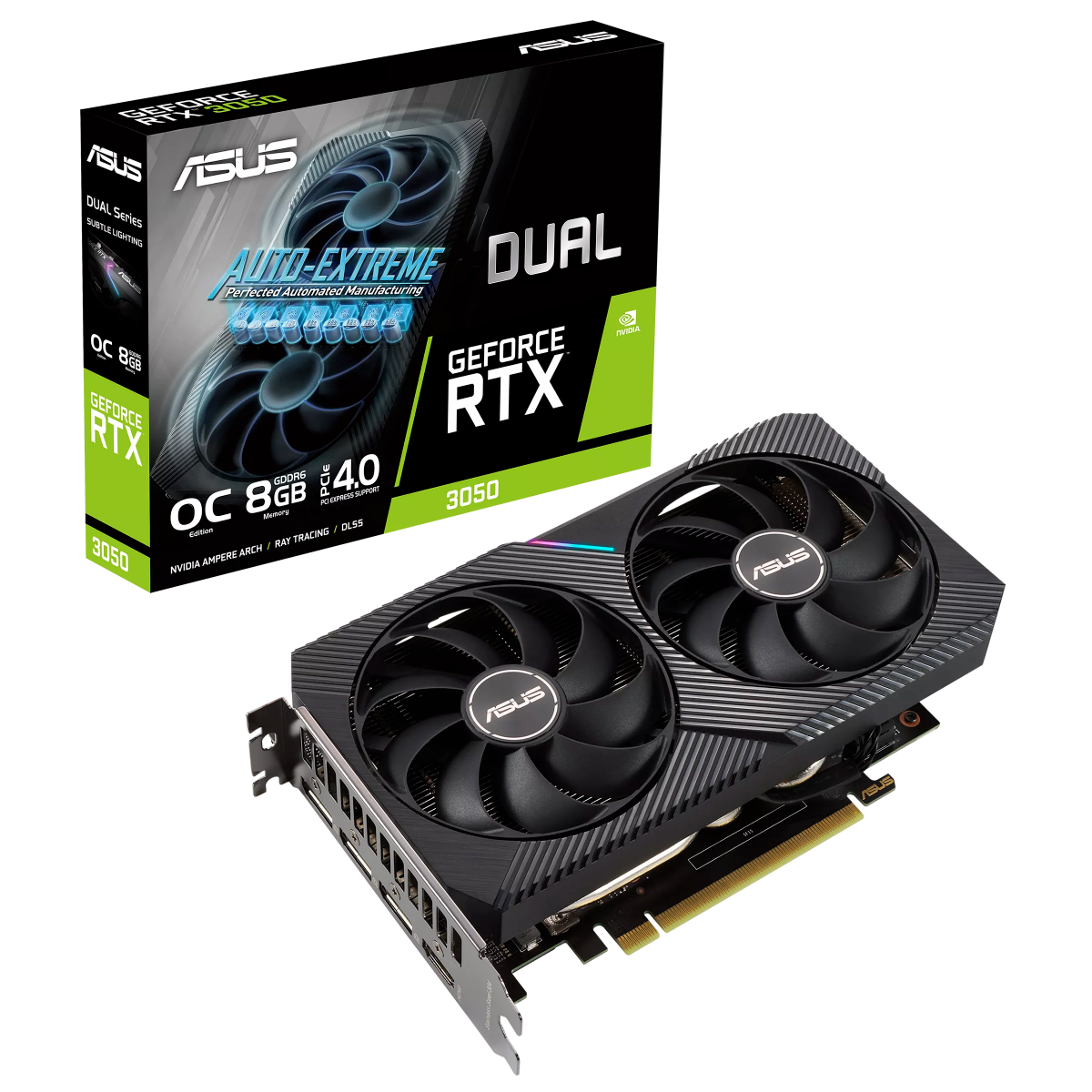 ASUS RTX 3050 8GB 128BIT GDDR6 DUAL-O8G (HDMI, 3XDP)