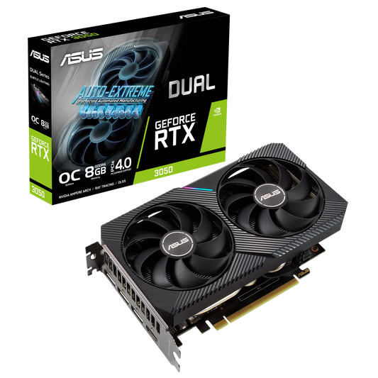 ASUS RTX 3050 8GB 128BIT GDDR6 DUAL-O8G (HDMI, 3XDP)