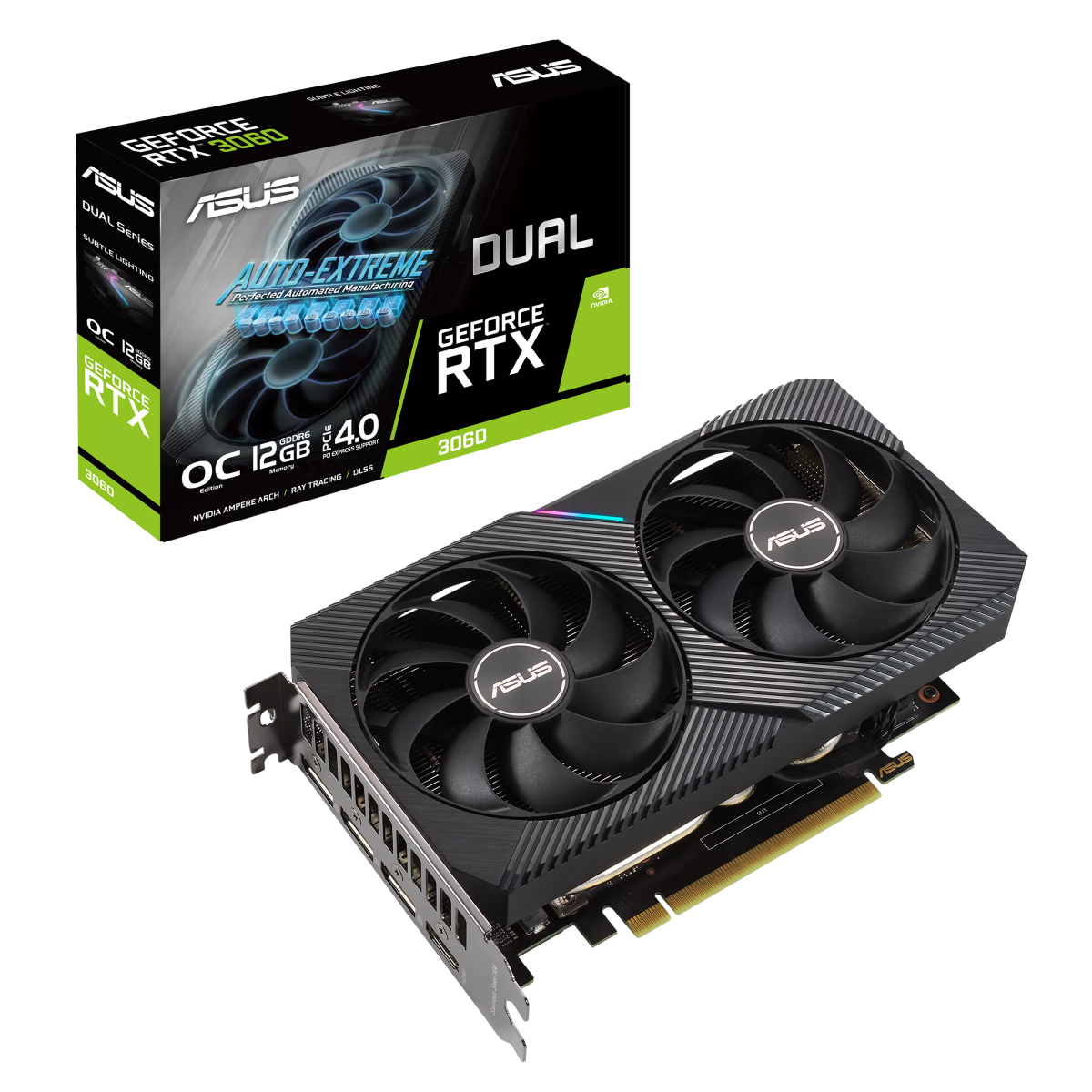 ASUS RTX 3060 12GB 192BIT GDDR6 DUAL-O12G-V2 (HDMI, 3XDP) - LHR