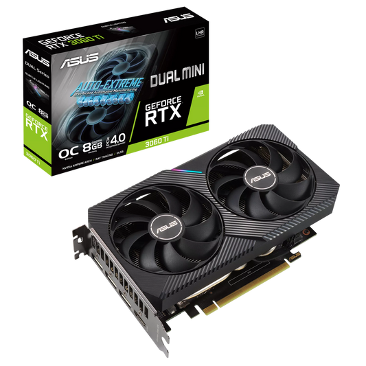 ASUS RTX 3060TI 8G 256BIT GDDR6 DUAL-O8G-MINI-V2 (HDMI, 3XDP) - LHR