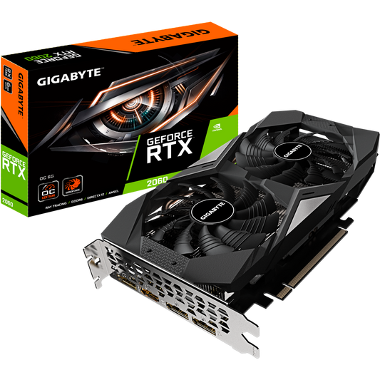 GIGABYTE NVIDIA GEFORCE RTX 2060 6144MB 192BIT GDDR6 OC (HDMI, 3XDP) OC-6GD