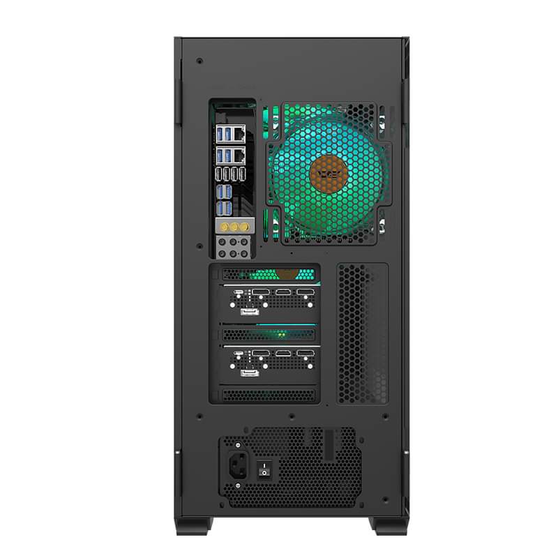 DARKFLASH DLX22 ATX CASE W/ MAGNETIC HINGED DOOR TEMPERED WINDOW (BLK)