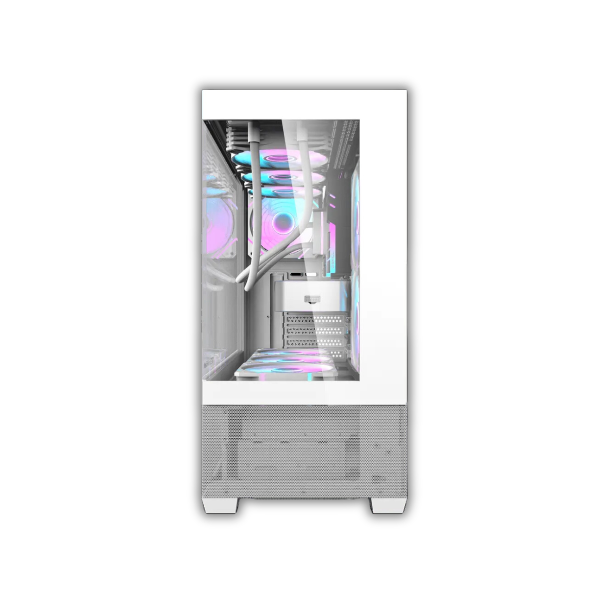 DARKFLASH DS900 AIR ATX CASE W/ TEMPERED GLASS PANORAMIC SIDE-White
