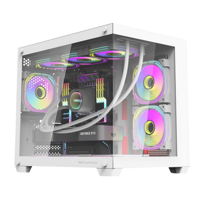 DARKFLASH C285MP MICRO ATX CASE W/ TEMPERED GLASS PANORAMIC SIDE