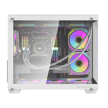 DARKFLASH C285MP MICRO ATX CASE W/ TEMPERED GLASS PANORAMIC SIDE