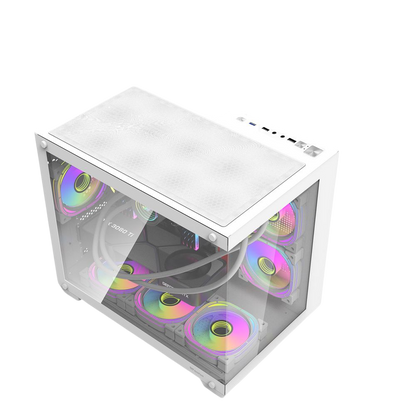 DARKFLASH C285MP MICRO ATX CASE W/ TEMPERED GLASS PANORAMIC SIDE