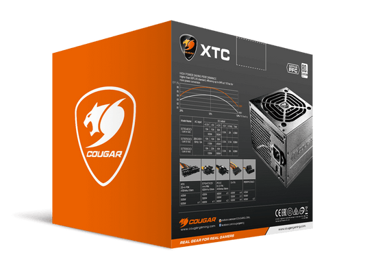 COUGAR XTC600 600W, 120MM FAN, ACTIVE PFC, 80-PLUS