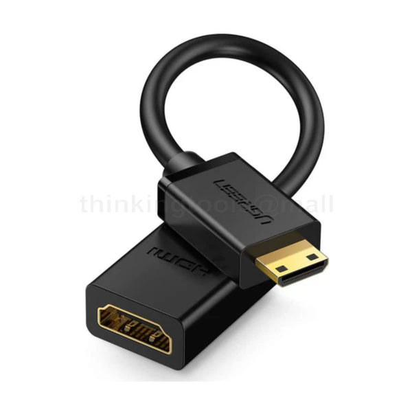 UGREEN MINI HDMI (M) TO HDMI (F) CABLE ADAPTER (22CM)
