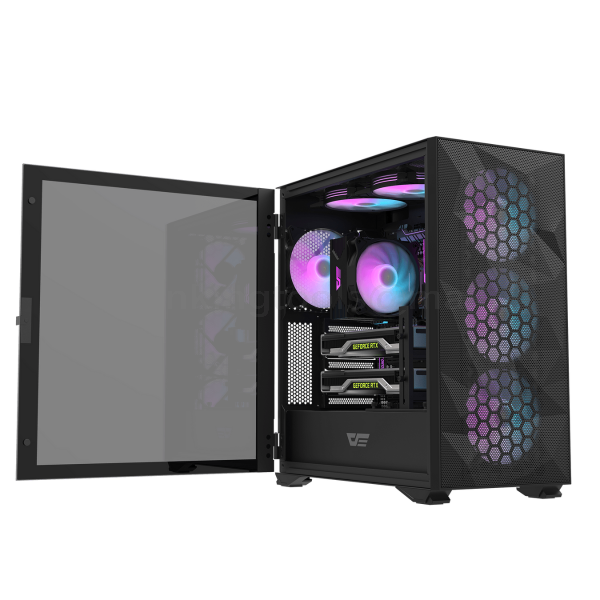 DARKFLASH C6 AURORA SPECTRUM 120MM 1PACK RGB LED FAN (BLACK)