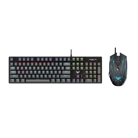 AULA T640 WIRED MECHANICAL GAMING KEYBOARD AND MOUSE COMBO