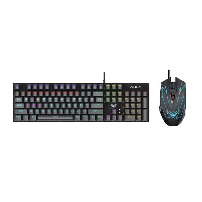 AULA T640 WIRED MECHANICAL GAMING KEYBOARD AND MOUSE COMBO