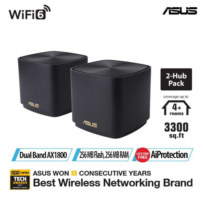 ASUS ZENWIFI XD4 AX1800 DUAL BAND MESH WIFI SYSTEM (2PACK)