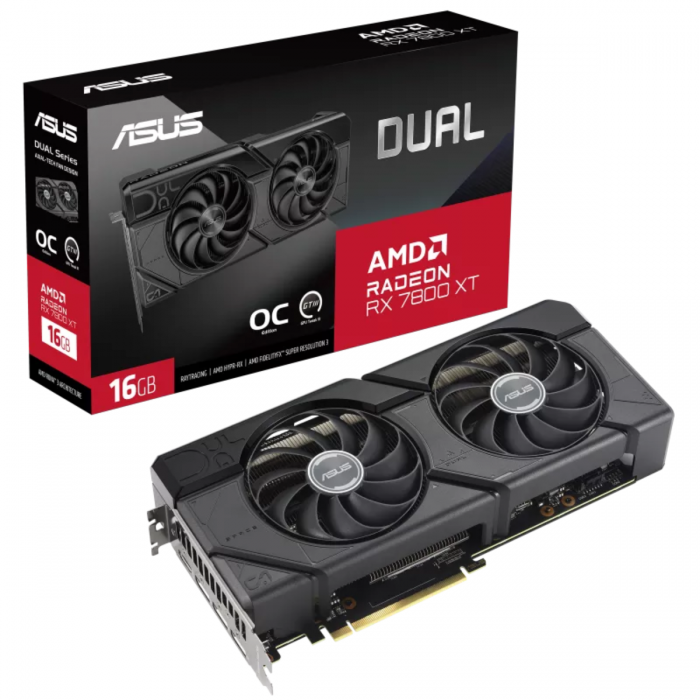 ASUS RX 7800XT 16GB 256BIT GDDR6 DUAL-O16G (HDMI, 3XDP)