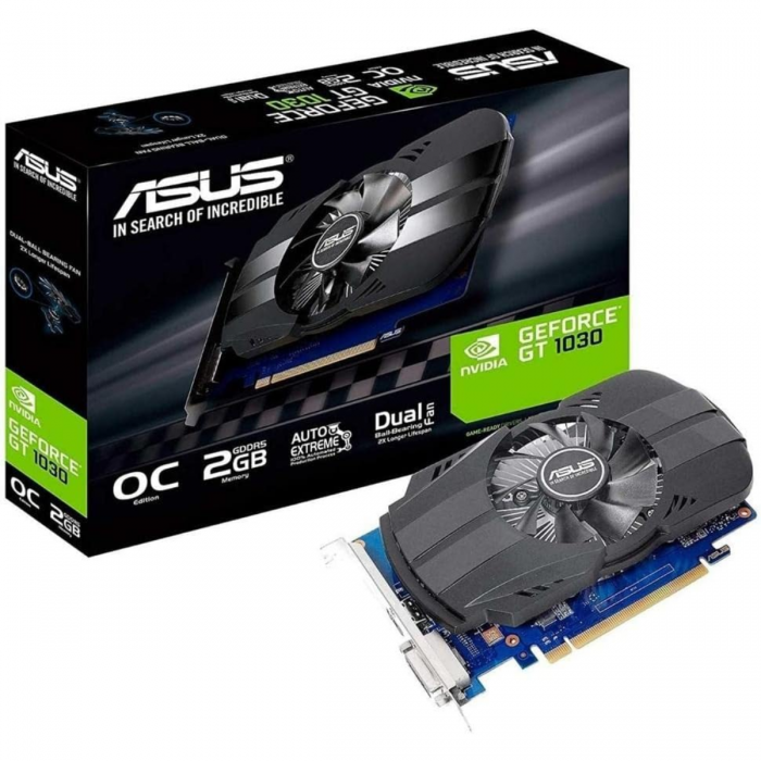 ASUS GT 1030 2048MB 64BIT DDR5 PHOENIX (PH-GT1030-O2G) (DVI, HDMI)