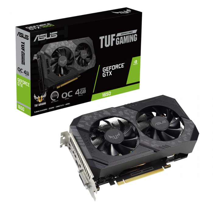 ASUS GTX 1650 4096MB 128BIT GDDR6 TUF-O4GD6-P-V2-GMG (DVI, HDMI, DP)