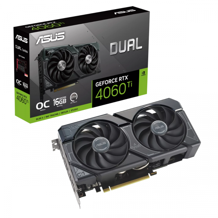 ASUS RTX 4060TI 16GB 128BIT GDDR6 DUAL-O16G (HDMI, 3XDP)