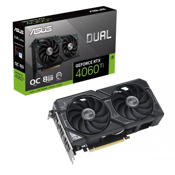 ASUS RTX 4060TI 8GB 128BIT GDDR6 DUAL-O8G (HDMI, 3XDP)
