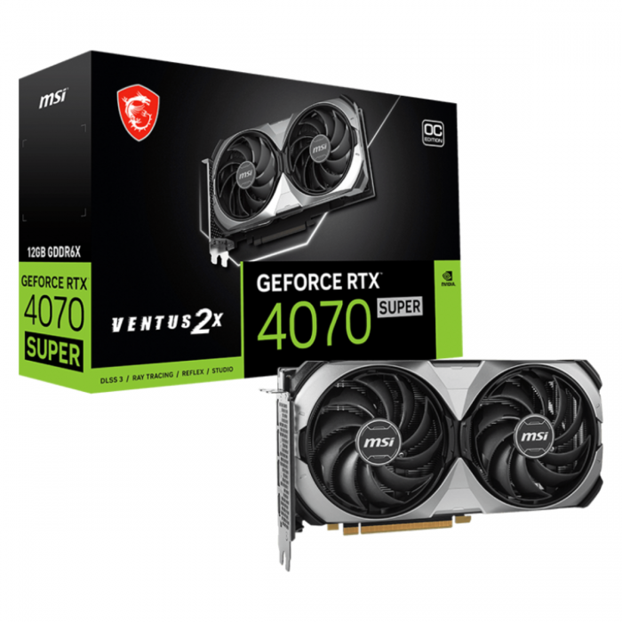 MSI RTX 4070 SUPER 12G 192BIT GDDR6X VENTUS 2X OC (HDMI, 3XDP)