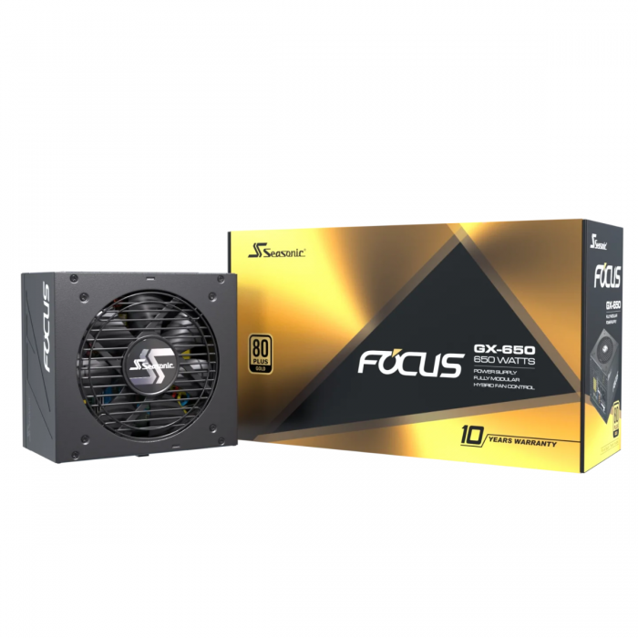 SEASONIC FOCUS GX-650 650W 1X120MM FAN, MODULAR, 80PLUS GOLD