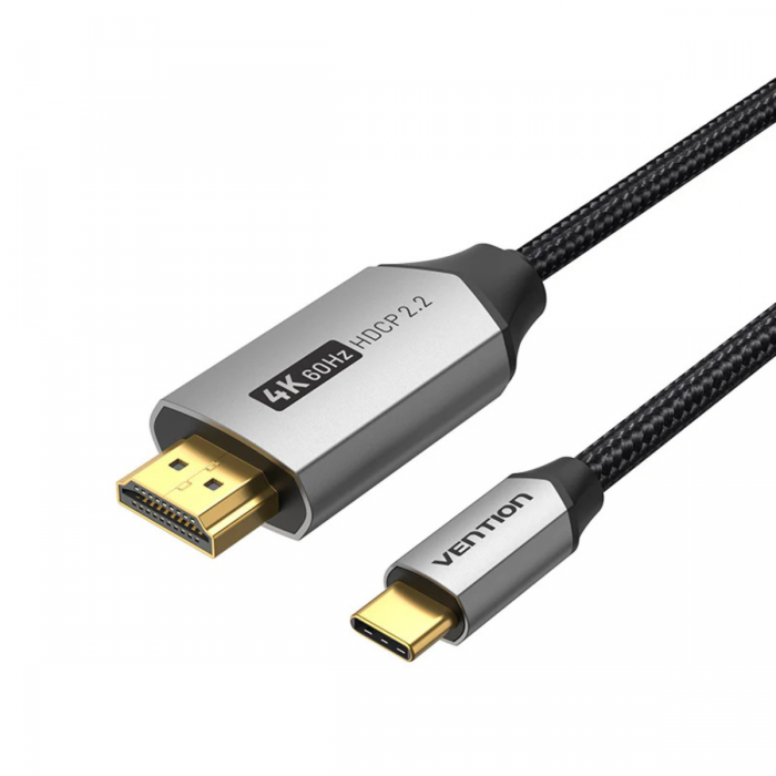 VENTION USB-C (M) TO HDMI (M) BRAIDED CABLE (2M) BLACK