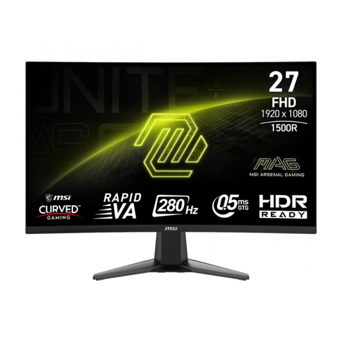MSI MAG276CXF 27" FHD VA 1500R CURVE GAMING MONITOR 280HZ 0.5MS WLMNT (2XHDMI, DP)