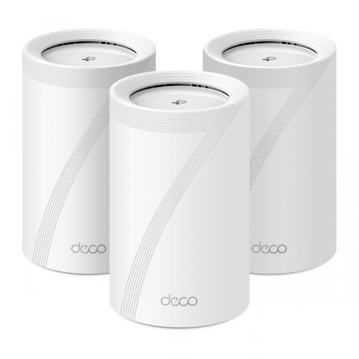 TPLINK DECO BE65 BE11000 WHOLE HOME MESH WIFI 7 SYSTEM TRI-BAND (3-PACKS)