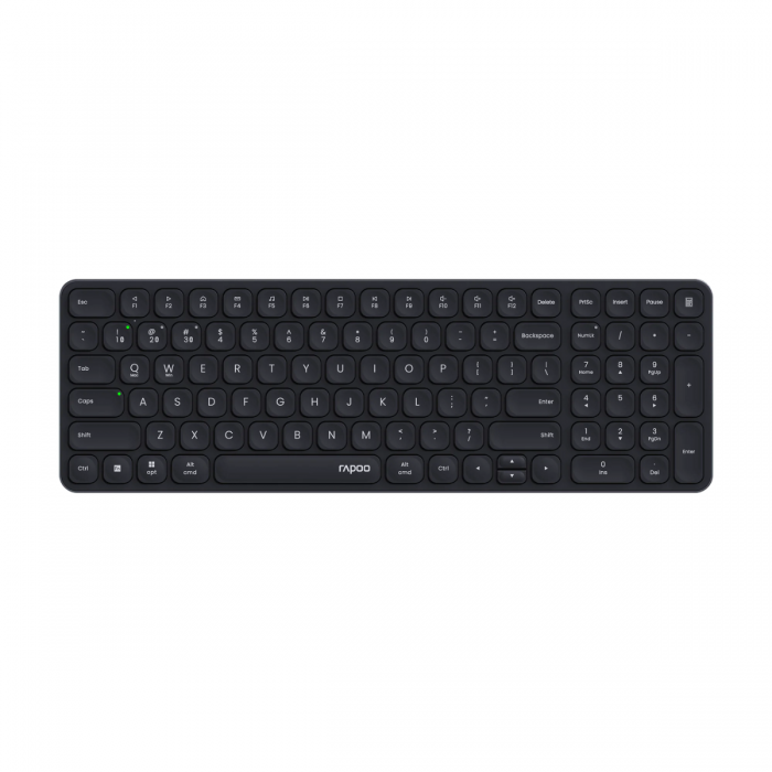 RAPOO E9350L MULTI-MODE RECHARGEABLE WIRELESS BLUETOOTH KEYBOARD (DARK GREY)