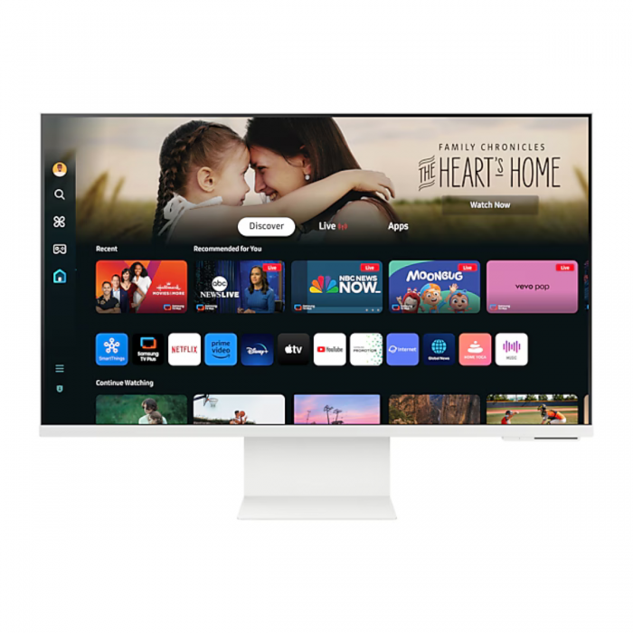 SAMSUNG M8 LS32DM801UEXXP 32" 4K UHD SMART MONITOR W/ SPKR WLMNT HAS (HDMI,USB-C) (WHITE)