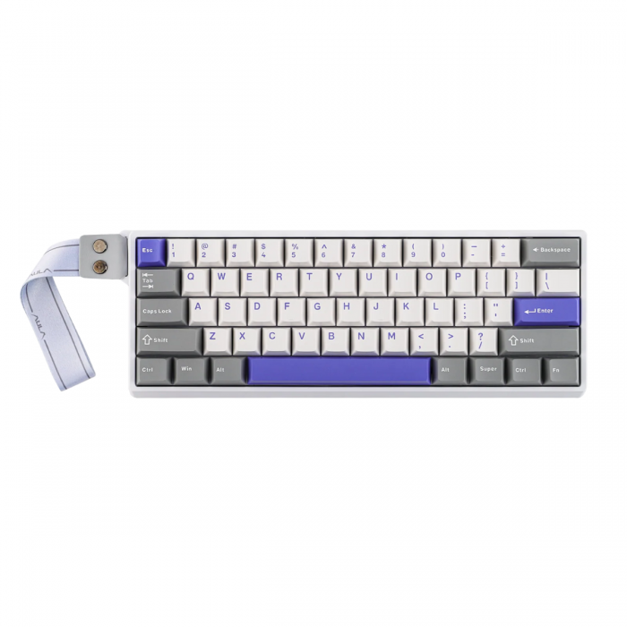 AULA WIN60 MAGNETIC SWITCH RGB MECHANICAL KEYBOARD (WHITE/GRAY/BLUE)