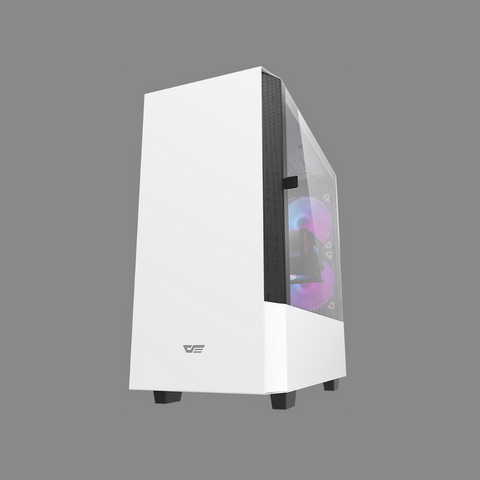 DARKFLASH DLV22 ATX CASE W/ MAGNETIC HINGED DOOR TEMPERED WINDOW (WHT)