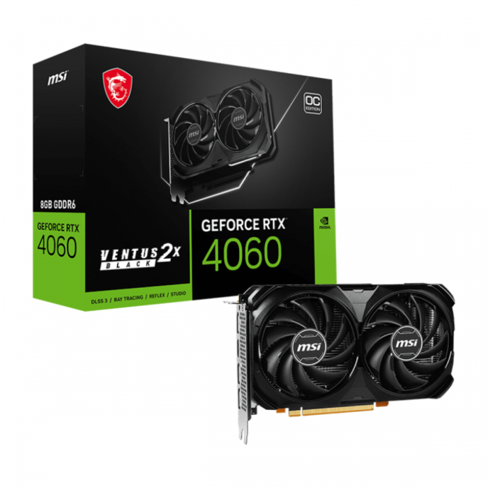 MSI RTX 4060 8G 128BIT GDDR6 VENTUS 2X BLACK OC