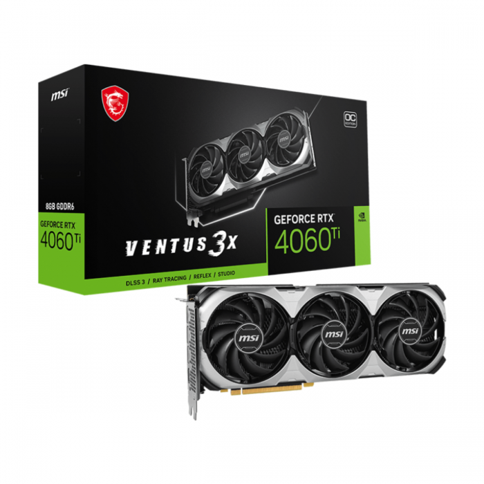 MSI RTX 4060TI 8G 128BIT GDDR6 VENTUS 3X E OC