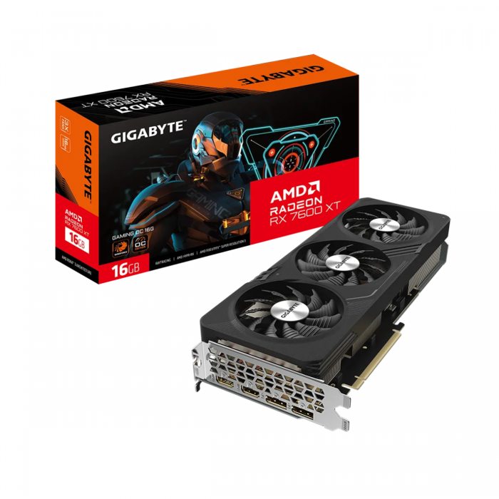 GIGABYTE RX 7600XT 16GB 128BIT GDDR6 GAMING OC 3XFANS (2XHDMI, 2XDP)