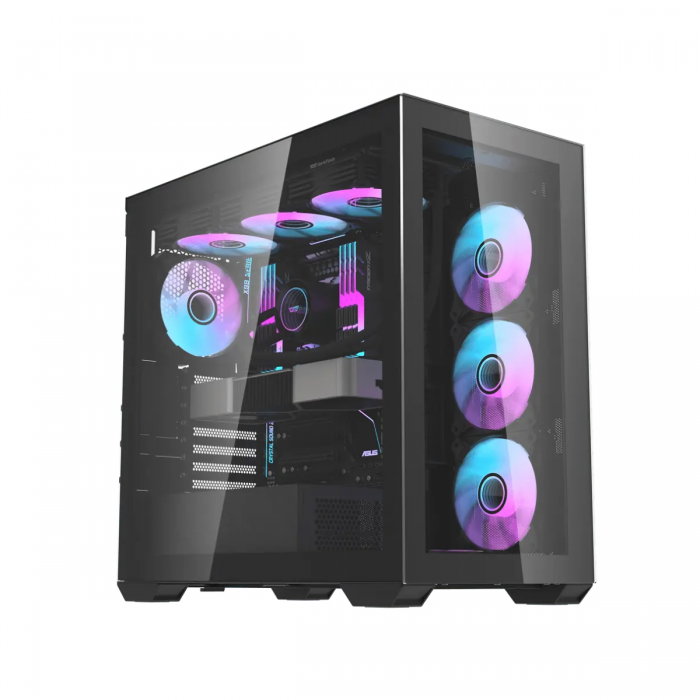 DARKFLASH DLX4000 E-ATX CASE W/ TEMPERED GLASS FRONT, SIDE