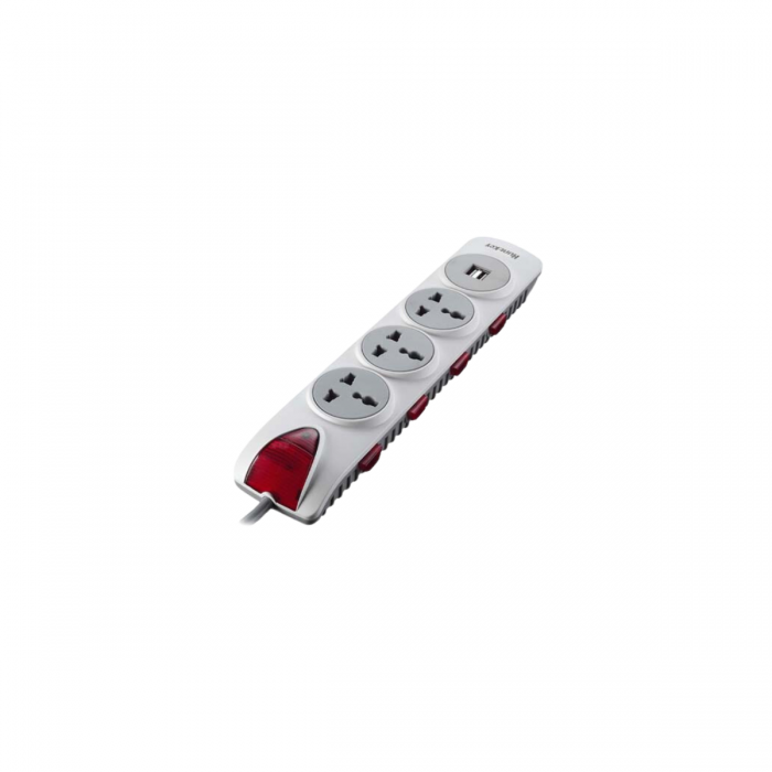 HUNTKEY POWER STRIP 3 SOCKETS W/ 2PORT USB CHARGING (2METER)